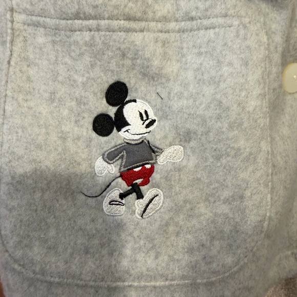 VINTAGE DISNEY STORE Mickey & Minnie Mouse Heart Fleece Jacket - Picture 2 of 6